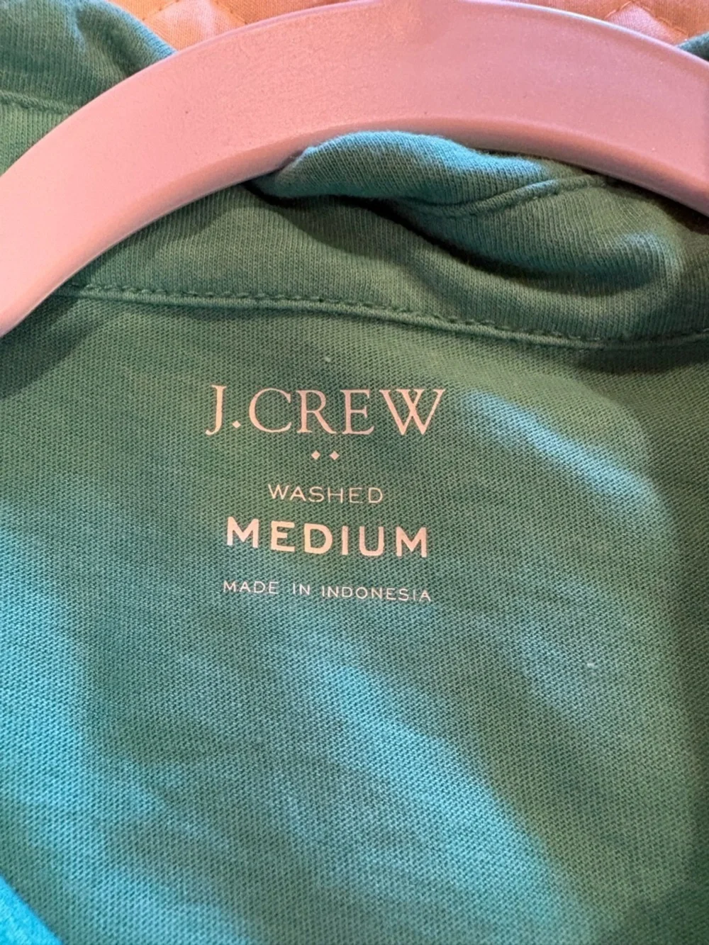 J. Crew Washed Jersey Pocket Polo men’s mint Green Size M